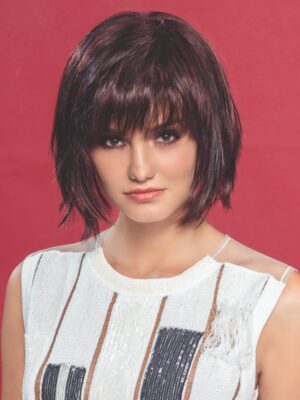Change by Ellen Wille | Aubergine Mix Colour | Darkest Brown with hints of Plum at base and Bright Cherry Red and Dark Burgundy Highlights