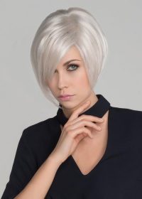 Rich by Ellen Wille is an asymmetrical style with a long fringe that falls perfectly along the face