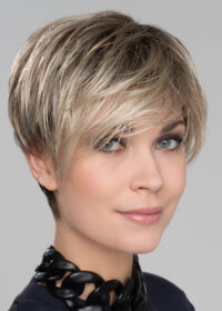 Amazing beautiful asymmetric wig which has the wow factor with its sweeping side fringe and choppy layers