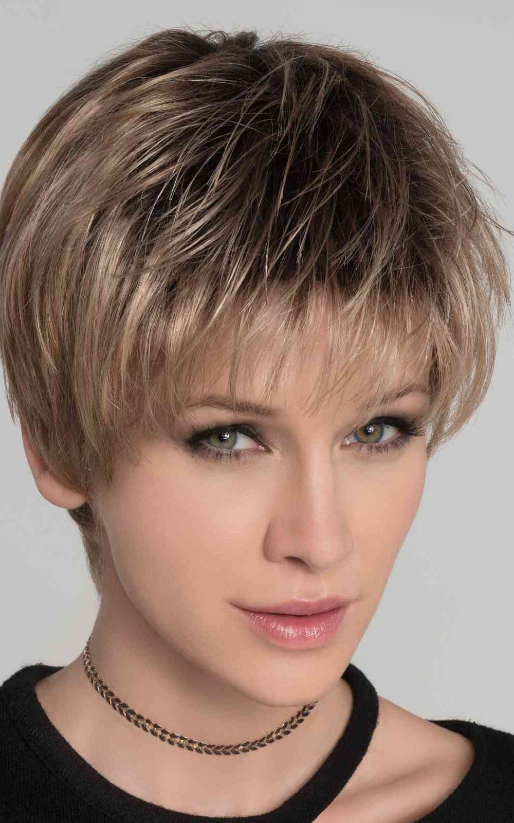 STOP HI TECH by Ellen Wille | Dark Sand Rooted  Weighing less than two ounces, Stop Hi Tec by Ellen Wille Wigs is a light, carefree style boasting ultimate comfort and versatility.