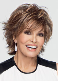 Indiana  by Raquel Welch |  It also features an extended lace front for a natural hairline and off the face styling.