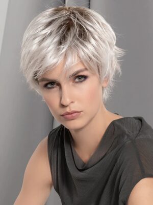 GILDA by ELLEN WILLE in ICE BLONDE SHADED | Silver White /Winter White with Medium Ash Blonde Blend with Light Brown Roots