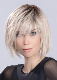 SOUND by ELLEN WILLE in LIGHT CHAMPAGNE ROOTED | Lightest Pale Blonde and Lightest Golden Blonde with Lightest Ash Blonde Blend and Shaded Roots