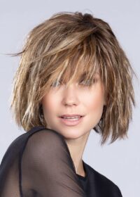 Styteld Straight - SOUND by ELLEN WILLE in TOBACCO ROOTED | Lightest Brown, Light Golden Blonde, and Dark Strawberry Blonde Blend with Shaded Roots