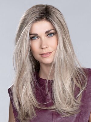 VITA by ELLEN WILLE in PEARL BLONDE ROOTED | Light Ash Blonde with Lightest Golden Blonde and Light Strawberry Blonde with Shaded Roots