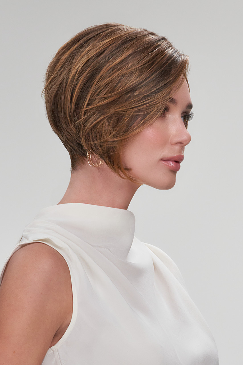 IDALIA by Jon Reanu in 6F27 CARAMEL RIBBON | Brown with Strawberry Blonde Highlights