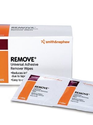 Remove Adhesive | Remover Wipes Gently cleans adhesive residues from the skin without irritation, discomfort, or trauma. Helps maintain proper skin integrity while removing adhesive products and residues by reducing adhesive trauma. Aloe-formulated to moisturize and condition tender or friable skin. Non-irritating and non-sensitizing - even for ostomates and geriatric patients. 50 Wipes in a box