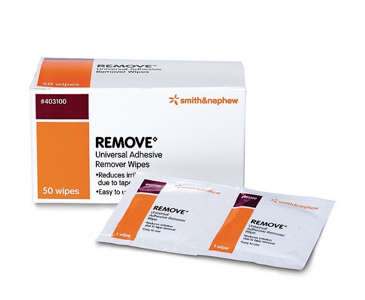 Remove Adhesive | Remover Wipes Gently cleans adhesive residues from the skin without irritation, discomfort, or trauma. Helps maintain proper skin integrity while removing adhesive products and residues by reducing adhesive trauma. Aloe-formulated to moisturize and condition tender or friable skin. Non-irritating and non-sensitizing - even for ostomates and geriatric patients. 50 Wipes in a box