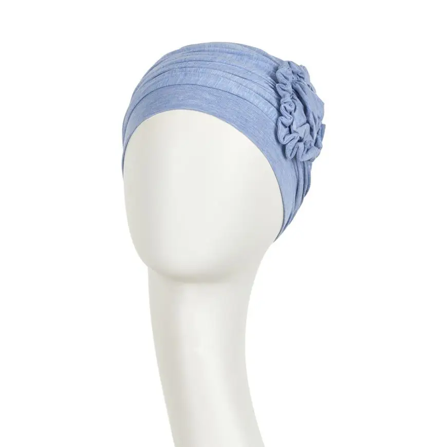 Lotus Turban | Light Blue Melange | 1003-0469