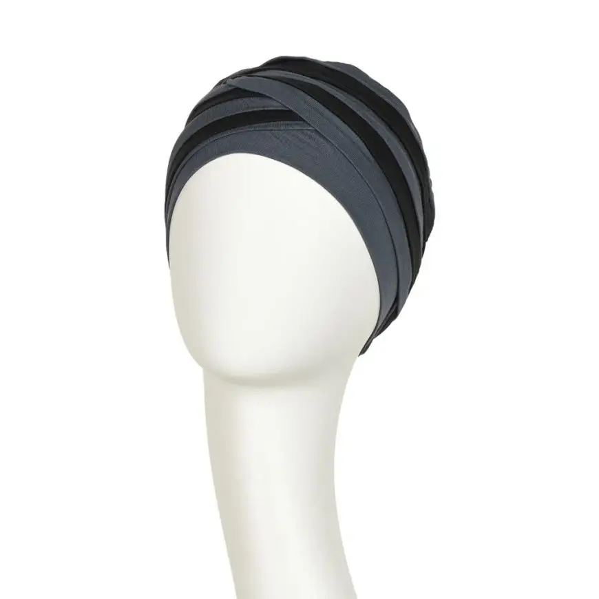 Shanti Turban Blue-Black 1461-0394