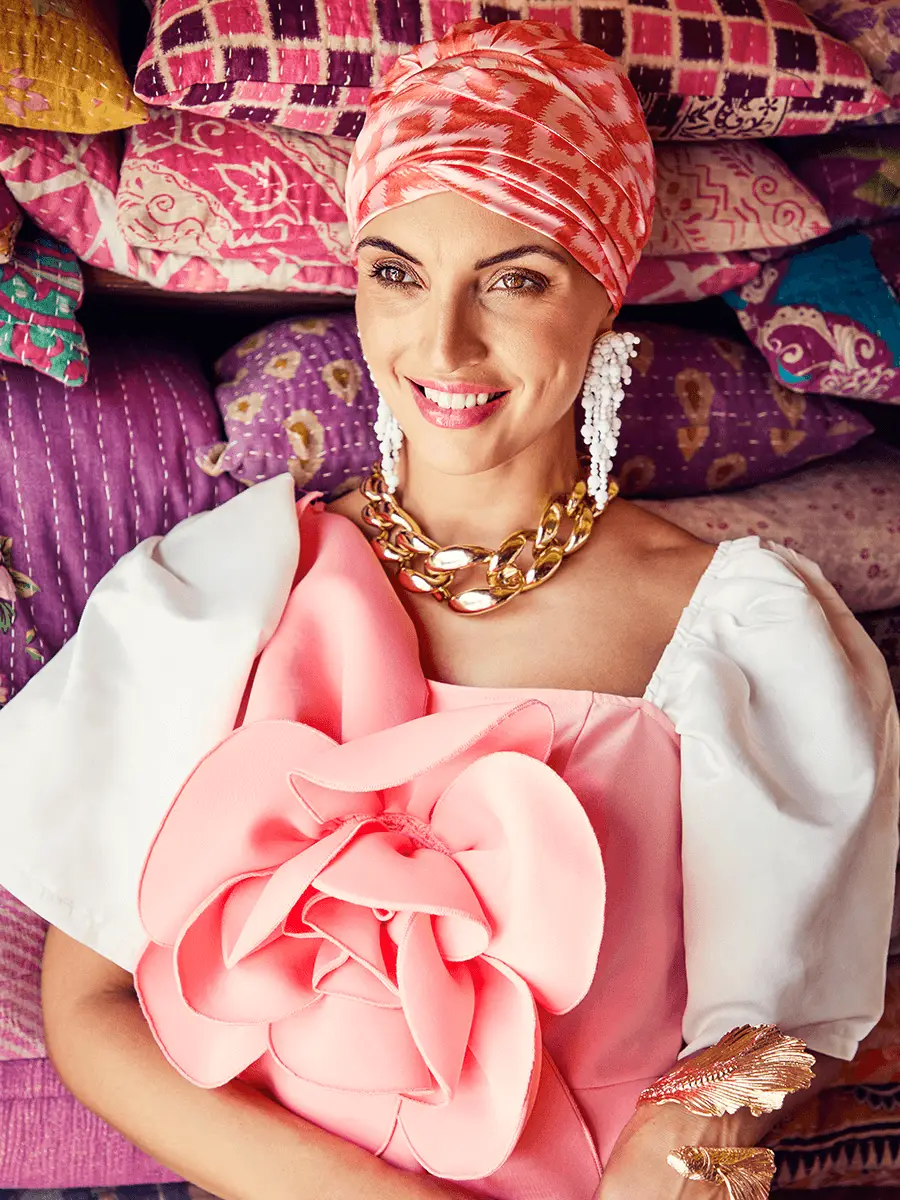 HocSapphire Turban | Ikat Orange | 3026-4026