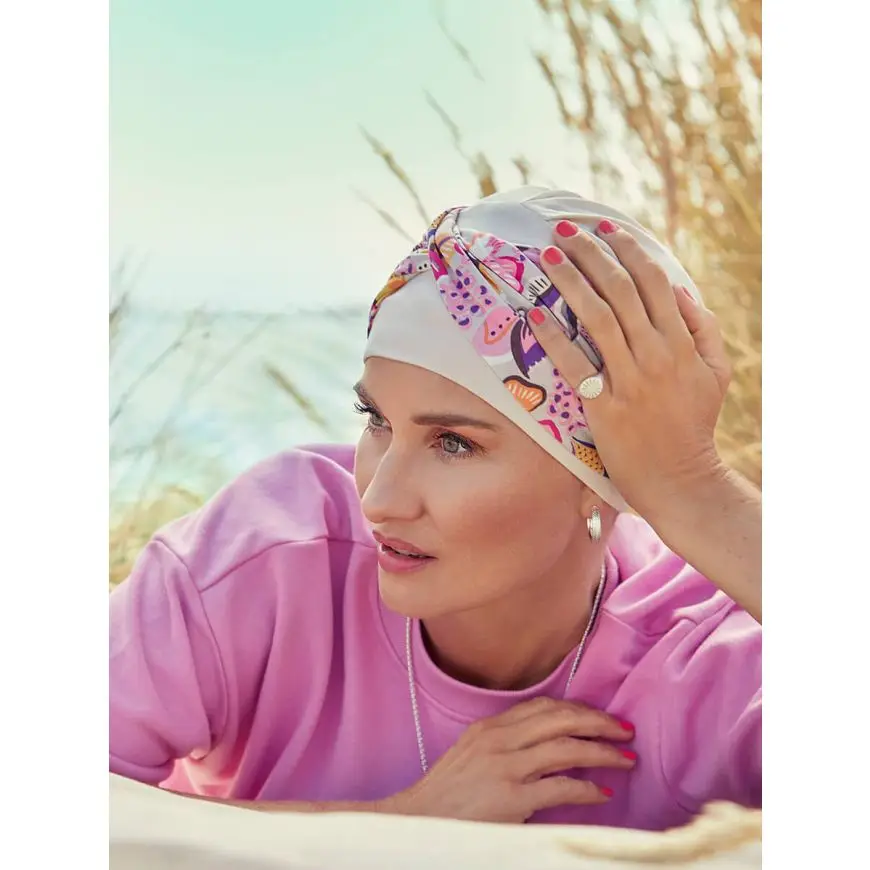 HocShakti Turban | Cement with Bright Flower | 1520-0772