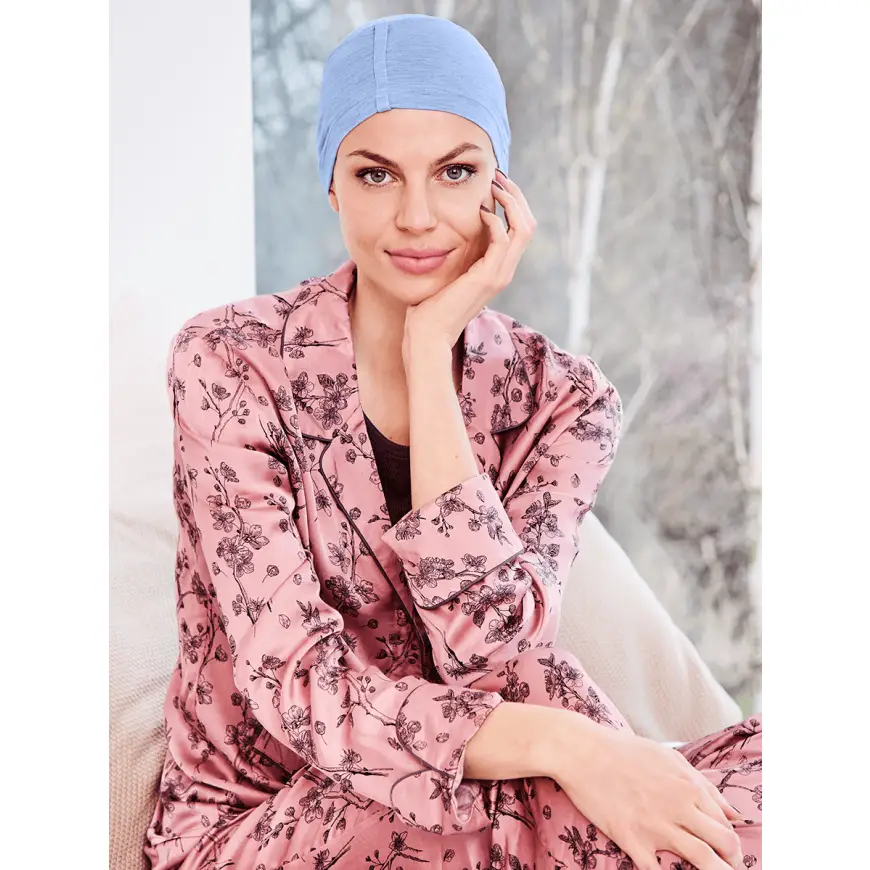 HocChandra Night Cap | Light Blue Melange | 1189-0469